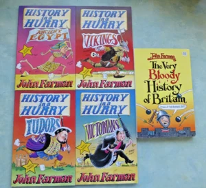 Set of 5 History in a Hurry & Very Bloody History paperbacks by John Farnham - Picture 1 of 5