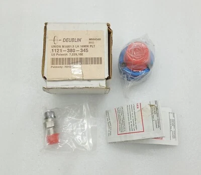 Deublin 1121-380-345 Unions M16 X 1.5LH 18mm PLT - Image 1 of 4
