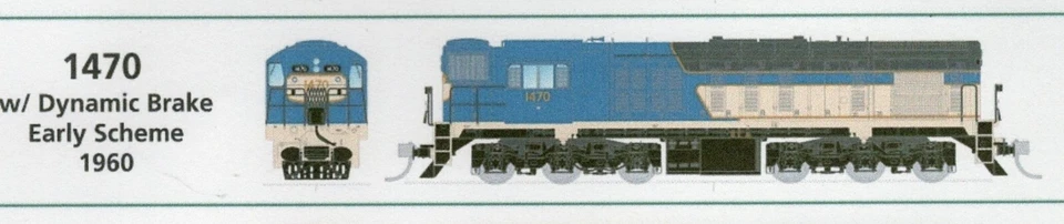 SDS  HO QUEENSLAND RAIL  LOCOMOTIVE 1470 EARLY SCHEME 1960s DC/DCC READY - Image 1 of 1