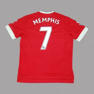 MANCHESTER UNITED MAGLIA ADIDAS DEPAY HOME MAILLOT JERSEY SHIRT TRIKOT 2015-2016 - Picture 1 of 9
