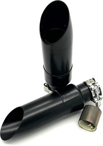 Radiant Cycles Shorty GP Exhaust 18-24 Street Bob FXBB 107 114 BLACK Baffled - Picture 1 of 4