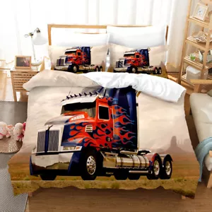3D Truck Desert Pattern Quilt Cover Set Duvet Cover Bedding Pillowcases - Picture 1 of 6