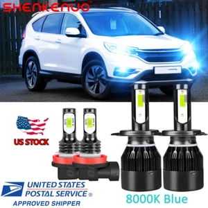 For Honda CRV 2007-2014 LED Headlight Fog Lights Dual Beam Upgrand Bulbs Kits - Picture 1 of 12