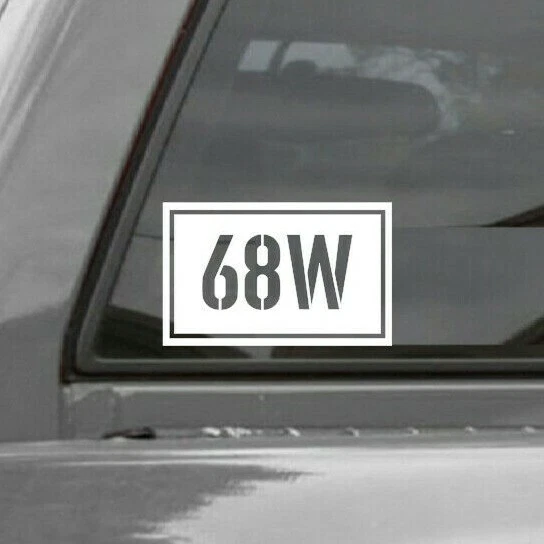 ORACAL (2X) Military Occupational Specialty MOS 68W Combat Medic Vinyl Decal Sticker