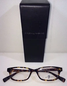 NEW 7 Seven FOR ALL MANKIND 701 Tortoise  Eyeglasses 50-16-140  - Imagen 1 de 5