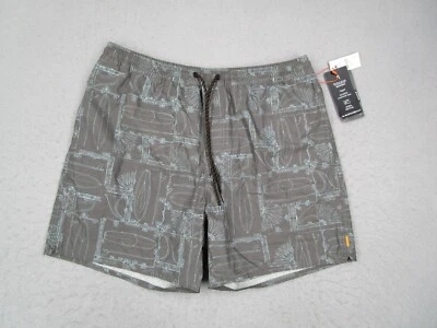 Shorts masculino Quiksilver Waterman grande cinza longboard forrado de vôlei 6" híbrido - Imagem 1 de 4