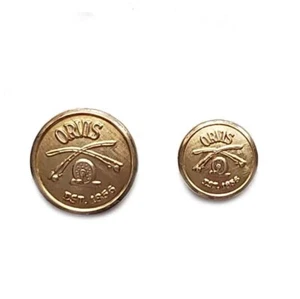 Two Orvis by Waterbury Gold Brass Blazer Buttons Replacement Men's - Picture 1 of 1
