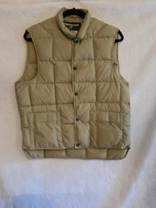 Chaleco Tempco Para Hombre Talla Grande Beige Plumón de Ganso Chaleco A Presiones Sin Mangas - Imagen 1 de 8