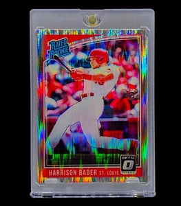 HARRISON BADER RARE ROOKIE FLASH REFRACTOR PRIZM HOLO Optic Non Auto - PHILLIES - Picture 1 of 4