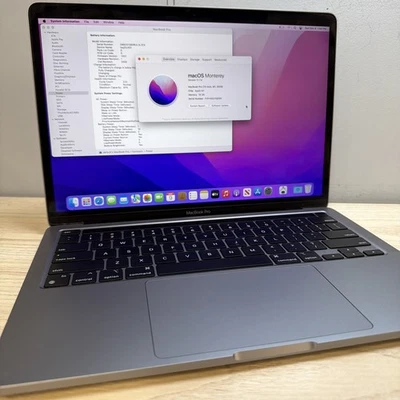 Apple MacBook Pro A2338 M1 16 ГБ 256 ГБ SSD 13 дюймов Monterey 2020 — хорошее состояние товара - Изображение 1 из 4