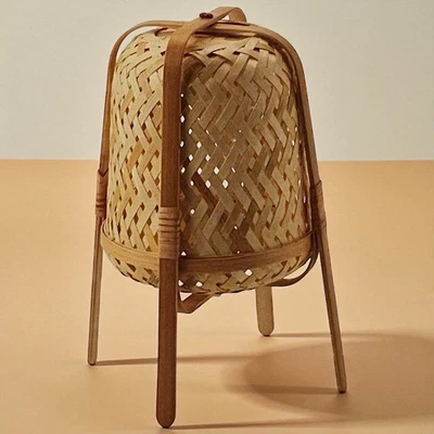 Nueva Lámpara de Mesa IKEA KNIXHULT Bambú/Hecha a Mano 26 cm (10") 003.585.32 - SIN BOMBILLA Foto 1 de 4