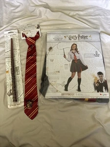 Harry Potter Gryffindor Skirt, Tie, Hermione Wand - Adult XL 18-20 - NEW! #140 - Picture 1 of 4