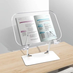 Acrylic Book Stand - Versatile Book Holder for Reading - Elegant Cookbook Sta... - Picture 1 of 6
