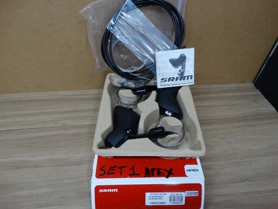 NEW + NOS  SRAM APEX  10 x 2 speed SHIFTERS (rim brakes) + NEW CABLES + NEW  SET - Image 1 of 4