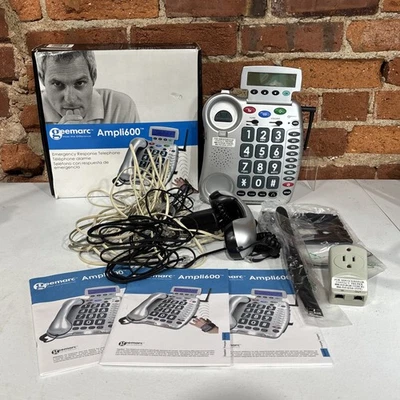 Geemarc ER600 Amplificado, Teléfono Fuerte con Botones de Respuesta a Emergencias - LÍNEA FIJA Foto 1 de 4