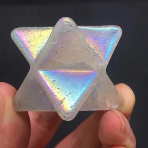 Aura Angel Natural Clear Quartz Crystal Merkaba Star Meditation Healing 53g - Picture 1 of 8