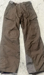 Salomon Ski Pants Womens 6 Brown Snowboard Insulated Clima Pro Ski Outdoor Zip - Picture 1 of 12