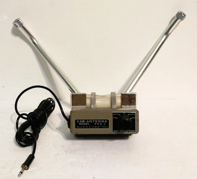 Antena de ventana de coche con marco de ventana Sony Rabbit Ear VCA-1 de colección rara como está Foto 1 de 4