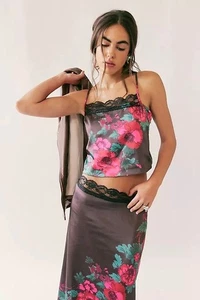 Free People Salvatore Set Womens S Floral Romance Coquette 90s Castlecore Brown - Picture 1 of 11