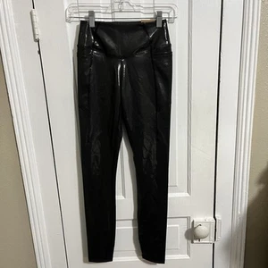 Victorias Secret PINK Active High Waist Legging Full Length Black Shine XS I - Picture 1 of 16