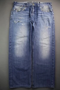 Pantalones de mezclilla para hombre Guess Rebel regulares rectos remachados talla 38 (MSR 37x29) - Imagen 1 de 12