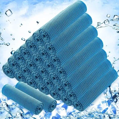 1-20 x Toalla de enfriamiento de hielo envoltura para cuello para deportes correr trotar gimnasio toallas frías Foto 1 de 4