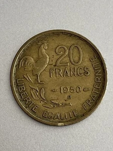 1950 France 20 Francs Aluminum-Bronze KM# 916.1 Coin - Picture 1 of 2