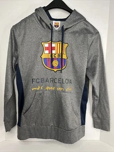 FC Barcelona Gray Pullover Sweatshirt Hoodie Futbol / Soccer Men's Size Small - Picture 1 of 5