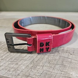 Donna Karen DKNY Red Belt Shinny Synthetic Faux Leather Red Size XL - NY1924 - Picture 1 of 6