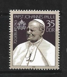 ALEMANIA, (D.D.R.). Año: 1990. Tema: 70º ANIV. NACIMIENTO DE SAN JUAN PABLO II. - Imagen 1 de 1