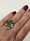 Vintage Sterling Silver 925  And Agate (?) Ring Size 7 1/2 Mexico
