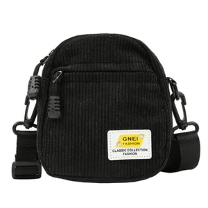 Women Canvas Shoulder Bag Corduroy Cloth Bag crossbody Bags Zipper Purse Girl - Picture 1 of 18