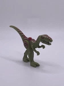 LEGO Minifigure Dinosaur Coelophysis Gallimimus Dark Red Stripes Dino - Picture 1 of 7