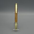 HANDMADE CORTONA PEN with OLIVEWOOD BARREL and 24k GOLD PLATED TRIM