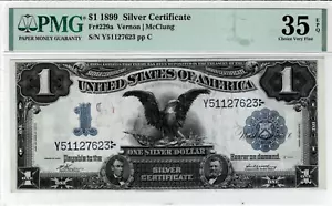 1899 $1 Silver Certificate-fr.229a--(Vernon/McClung) PMG Choice Very Fine 35 EPQ - Picture 1 of 6