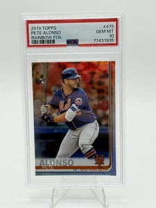 2019 Topps Pete Alonso Rainbow Foil #475 PSA 10 - Bild 1 von 2