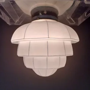 Lampada a plafone plafoniera liberty art decò noveau - anni 1920 1930 - Foto 1 di 12