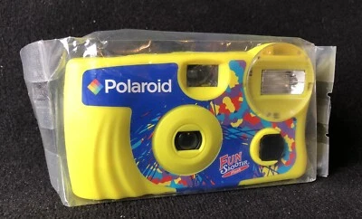 Polaroid Fun Shooter Flash Yellow Camera 27 exposure Single-Use Expired 11/2010 - Image 1 of 4