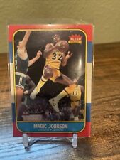 1986-87 Fleer #53 Magic Johnson  Lakers-Surface Damage