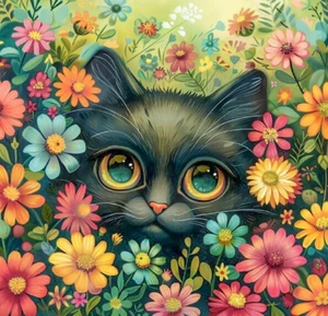 Cat Diamond Art Kits for Adults- Diamond Painting Kit Cats, DIY 5D Full Round Dr - Picture 1 of 7