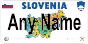 Slowenien Europa beliebiger Name personalisiert Neuheit Autokennzeichen - Bild 1 von 3