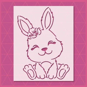 Bunny Rabbit Easter Stencil – Spring, Holiday, Christian, Cute, Kids, Craft Deco - Picture 1 of 5