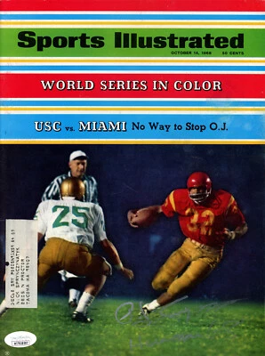 O.J. Simpson Signed Sports Illustrated Magazine 10/14/1968 Heisman JSA 36665 - Image 1 of 2