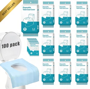 100 Pack Toilet Seat Cover Disposable ,Potty Liners,Waterproof Anti-Slip Large P - Picture 1 of 12