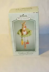 OUTDOOR DINING Rabbit Hallmark Ornament Marjolein Bastin Natures Sketchbook 2003 - Picture 1 of 4