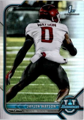2022 Bowman University Chrome Refractor #76 Jaylen Watson  Washington State - Image 1 of 2