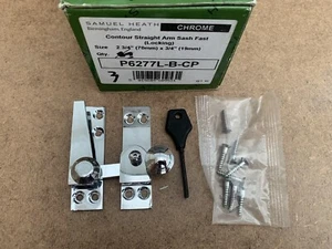 Samuel Heath P6277L-B-CP Casement Window Sash Lock fastener polished Chrome New - Picture 1 of 2