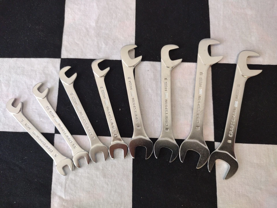 Craftsman 8 Piece Open End Thin Miniature Ignition Wrench Set Metric NEW - Image 1 of 1