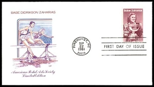 1981 Babe Zaharias FDC- American Postal Arts Society FARNAM Cachet - Picture 1 of 2