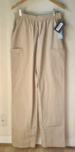 Pantaloni DICKIES beige sabbia infermiera scrub uniforme medica taglia grande alti LT 30x32" nuovi con etichette - Foto 1 di 5